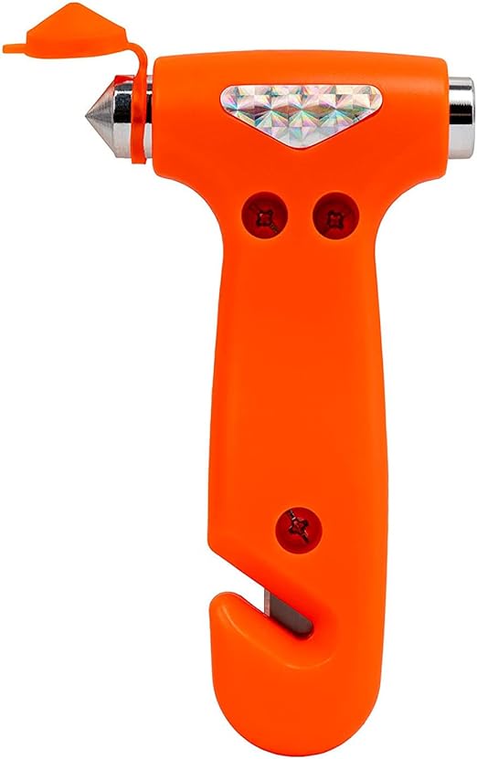 Martillo de Emergencia para Coche con corta cinturones y rompe cristales