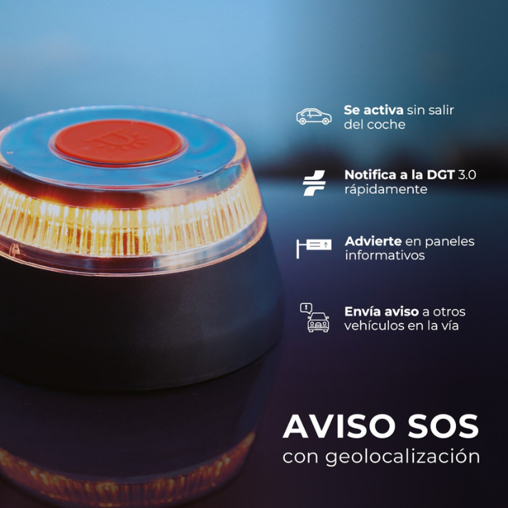 IntechSos - Baliza señalización de emergencia Homologada V16